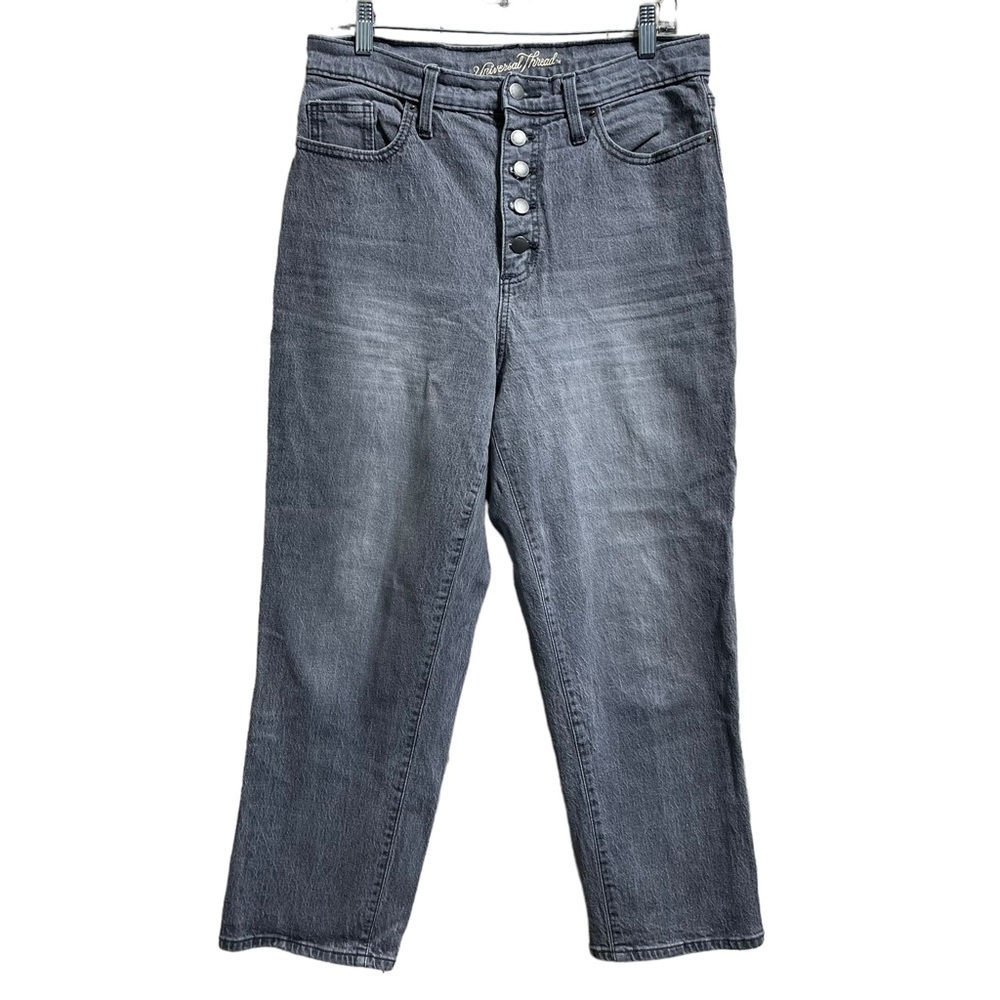 Universal Thread Vintage Straight Button Fly Hight Waist Jeans Women’s Size 12